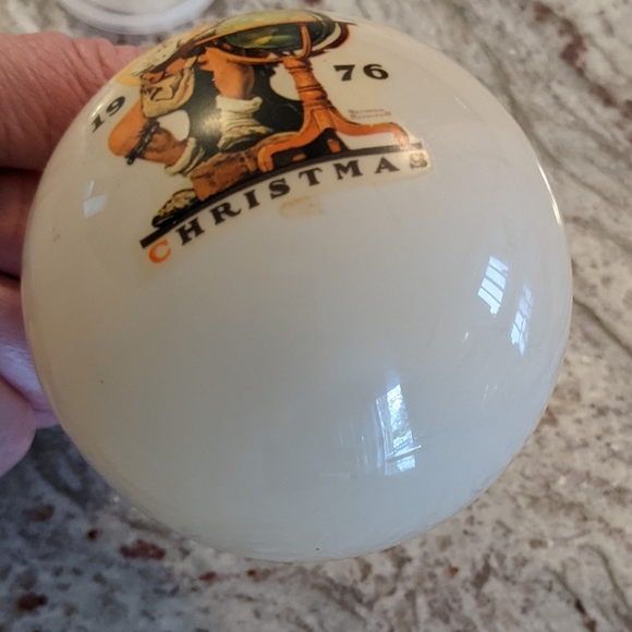 Norman Rockwell 1976 Christmas Ornament Santa Mapping his Route VTG - Picture 5 of 5